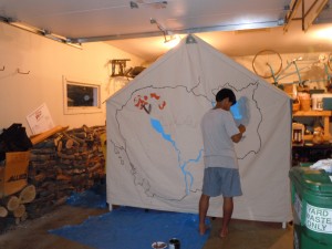 Tent Painting in My Garage