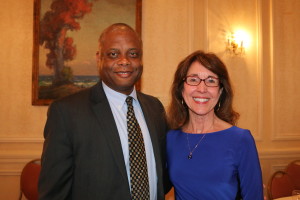 Minnesota Department of Human Rights Commissioner Kevin Lindsey (right) with Dr. Ellen Kennedy, Executive Director.