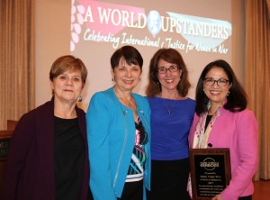 Magistrate Judge Peggy Kuo. Left to right: Randi Markusen, World Without Genocide Board of Directors, State Senator Sandra Pappas, World Without Genocide Board of Directors Vice-Chair, and Dr. Ellen Kennedy, Executive Director.